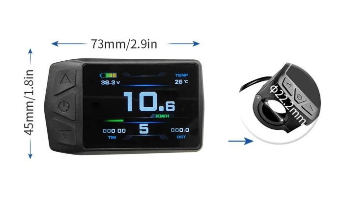 Дисплей Kunteng KT-TF01U (24/36/48V) USB